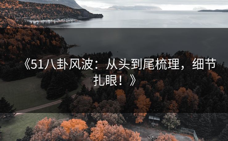 《51八卦风波：从头到尾梳理，细节扎眼！》